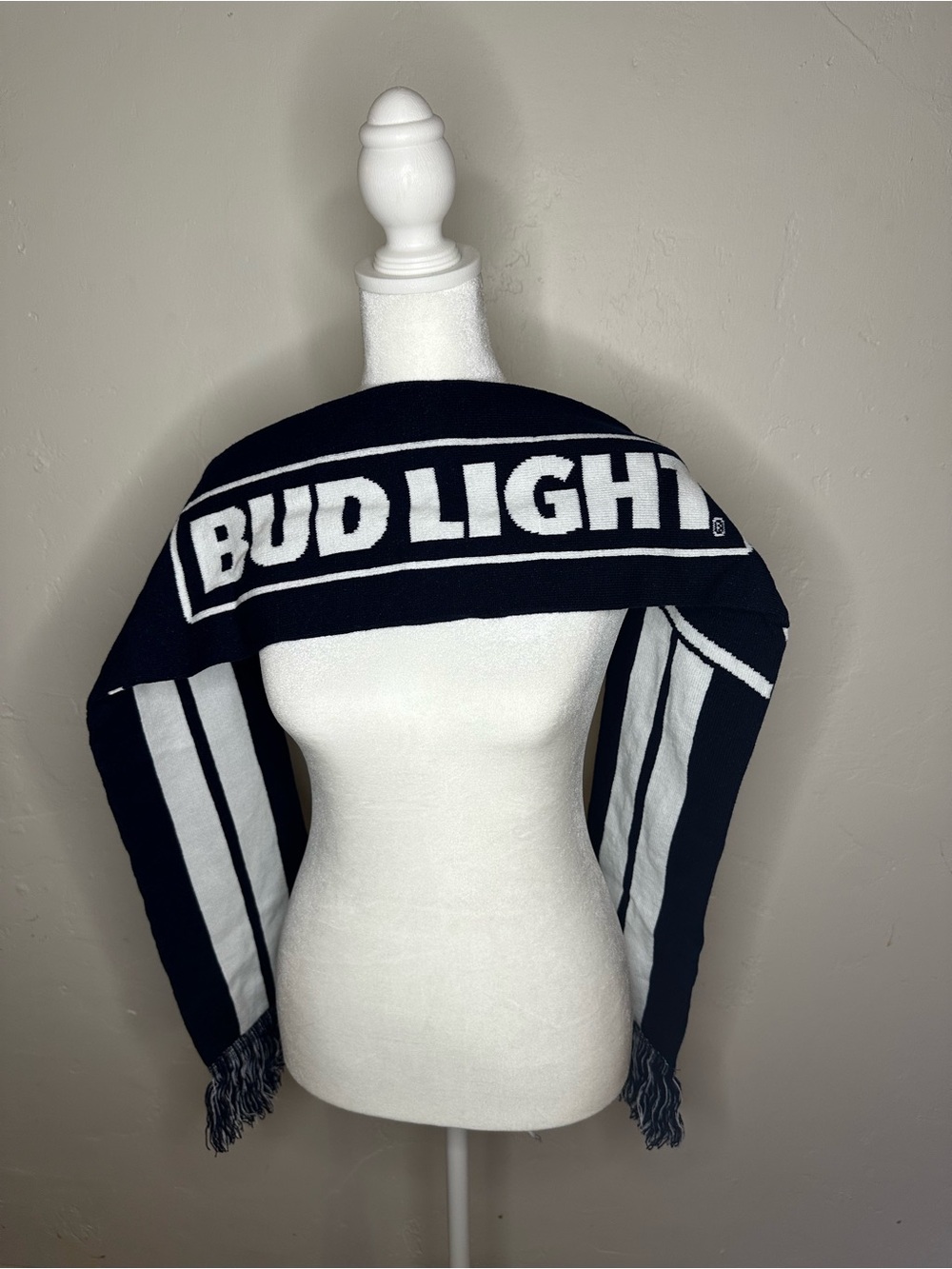 Bud Light Logo Scarf Blue & White Unisex